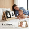 image:imageWoodtoe 2in1 Tummy Time Mirror 0180Adjustable Angle Montessori Baby Toy DoubleSided Design with High Contrast Black amp White Cards Shatterproof Baby Mirror for 018 Months Newborns Infants