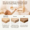 image:imageWoodtoe 3in1 Montessori Mirror with Bar Adjustable Toddler Mirror amp Pull Up Bar Montessori Learning Toy for Baby 618 Months Nursery Mirrors Natural Wood Furniture for Daycare Kids Classroom3in1 Montessori Mirror with Bar