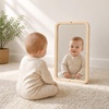 image:imageWoodtoe 3in1 Montessori Mirror with Bar Adjustable Toddler Mirror amp Pull Up Bar Montessori Learning Toy for Baby 618 Months Nursery Mirrors Natural Wood Furniture for Daycare Kids ClassroomSmall Montessori Mirror with Bar