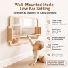 image:imageWoodtoe 3in1 Montessori Mirror with Bar Adjustable Toddler Mirror amp Pull Up Bar Montessori Learning Toy for Baby 618 Months Nursery Mirrors Natural Wood Furniture for Daycare Kids Classroom3in1 Montessori Mirror with Bar