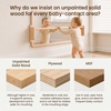 image:imageWoodtoe 4in1 Montessori Mirror with Bar Adjustable Tummy Time Floor Mirror Baby Pull to Stand Toy Natural Unpainted Solid Wood Frame Baby Pull Up Bar Developmental Toys for Nursery Large Size
