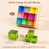 image:imageWoodtoe Large Rainbow Building Blocks for Toddlers 13 16 PCS Jumbo Gem Blocks amp 3 Wooden Shapes Montessori Toys for 1 2 3 Year Old Boy Girl Acrylic Stacking Toy Set 1 2 Year Old Birthday Gifts9 PCS Large Acrylic Blocks Set