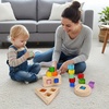 image:imageWoodtoe Large Rainbow Building Blocks for Toddlers 13 16 PCS Jumbo Gem Blocks amp 3 Wooden Shapes Montessori Toys for 1 2 3 Year Old Boy Girl Acrylic Stacking Toy Set 1 2 Year Old Birthday Gifts16 PCS Large Acrylic Blocks Set