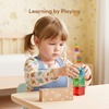 image:imageWoodtoe Large Rainbow Building Blocks for Toddlers 13 16 PCS Jumbo Gem Blocks amp 3 Wooden Shapes Montessori Toys for 1 2 3 Year Old Boy Girl Acrylic Stacking Toy Set 1 2 Year Old Birthday Gifts3 PCS Large Acrylic Blocks