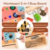 image:imageWoodtoe Montessori Lock and Key Toy Set for Kids Educational Lock Set Keys Wooden Montessori Materials for 3 4 5 6 Year Old Preschool Home Classroom STEM Learning Birthday Toy Gift for Toddlers 363in1 Busy Board with LED Light Switch