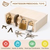 image:imageWoodtoe Montessori Lock and Key Toy Set for Kids Educational Lock Set Keys Wooden Montessori Materials for 3 4 5 6 Year Old Preschool Home Classroom STEM Learning Birthday Toy Gift for Toddlers 368 Pack Locks and Keys