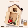 image:imageWoodtoe Montessori Lock and Key Toy Set for Kids Educational Lock Set Keys Wooden Montessori Materials for 3 4 5 6 Year Old Preschool Home Classroom STEM Learning Birthday Toy Gift for Toddlers 36Lock and Keys with Screwdriver