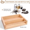 image:imageWoodtoe Montessori Lock and Key Toy Set for Kids Educational Lock Set Keys Wooden Montessori Materials for 3 4 5 6 Year Old Preschool Home Classroom STEM Learning Birthday Toy Gift for Toddlers 365 Pack Locks and Keys