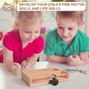 image:imageWoodtoe Montessori Lock and Key Toy Set for Kids Educational Lock Set Keys Wooden Montessori Materials for 3 4 5 6 Year Old Preschool Home Classroom STEM Learning Birthday Toy Gift for Toddlers 365 Pack Locks and Keys