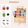 image:imageWoodtoe Montessori Lock and Key Toy Set for Kids Educational Lock Set Keys Wooden Montessori Materials for 3 4 5 6 Year Old Preschool Home Classroom STEM Learning Birthday Toy Gift for Toddlers 363in1 Busy Board with LED Light Switch