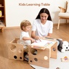image:imageWoodtoe Montessori Weaning Table and Chair Set Adjustable Toddler Table and Chair Solid Wood Activity Table Ideal for Learning Mealtime and Play Montessori Furniture for Baby Kids Boys Girls 13