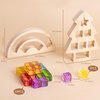 image:imageWoodtoe Rainbow Building Blocks for Toddlers 24 PCS Acrylic Gem Cubes Stacking Blocks Montessori Stacking Toy for 3 4 5 6 Year Old Educational STEM Creative Sensory Toy Gifts for Kids Boys GirlsRainbow and Tree Frame Blocks Set