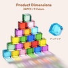 image:imageWoodtoe Rainbow Building Blocks for Toddlers 24 PCS Acrylic Gem Cubes Stacking Blocks Montessori Stacking Toy for 3 4 5 6 Year Old Educational STEM Creative Sensory Toy Gifts for Kids Boys Girls24 PCS Rainbow Stacking Blocks
