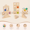 image:imageWoodtoe Rainbow Building Blocks for Toddlers 24 PCS Acrylic Gem Cubes Stacking Blocks Montessori Stacking Toy for 3 4 5 6 Year Old Educational STEM Creative Sensory Toy Gifts for Kids Boys Girls47 PCS Rainbow Building Blocks Set