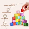 image:imageWoodtoe Rainbow Building Blocks for Toddlers 24 PCS Acrylic Gem Cubes Stacking Blocks Montessori Stacking Toy for 3 4 5 6 Year Old Educational STEM Creative Sensory Toy Gifts for Kids Boys Girls24 PCS Rainbow Stacking Blocks