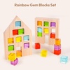 image:imageWoodtoe Rainbow Building Blocks for Toddlers 24 PCS Acrylic Gem Cubes Stacking Blocks Montessori Stacking Toy for 3 4 5 6 Year Old Educational STEM Creative Sensory Toy Gifts for Kids Boys Girls24 PCS Rainbow Blocks Set