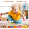 image:imageWoodtoe Rainbow Building Blocks for Toddlers 24 PCS Acrylic Gem Cubes Stacking Blocks Montessori Stacking Toy for 3 4 5 6 Year Old Educational STEM Creative Sensory Toy Gifts for Kids Boys Girls36 PCS Rainbow Blocks Set