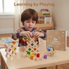 image:imageWoodtoe Rainbow Building Blocks for Toddlers 24 PCS Acrylic Gem Cubes Stacking Blocks Montessori Stacking Toy for 3 4 5 6 Year Old Educational STEM Creative Sensory Toy Gifts for Kids Boys Girls80 PCS Rainbow Blocks Set