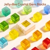 image:imageWoodtoe Rainbow Building Blocks for Toddlers 24 PCS Acrylic Gem Cubes Stacking Blocks Montessori Stacking Toy for 3 4 5 6 Year Old Educational STEM Creative Sensory Toy Gifts for Kids Boys Girls47 PCS Rainbow Building Blocks Set