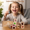 image:imageWoodtoe Rainbow Building Blocks for Toddlers 24 PCS Acrylic Gem Cubes Stacking Blocks Montessori Stacking Toy for 3 4 5 6 Year Old Educational STEM Creative Sensory Toy Gifts for Kids Boys Girls16 PCS Rainbow Ball Blocks Set