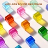 image:imageWoodtoe Rainbow Building Blocks for Toddlers 24 PCS Acrylic Gem Cubes Stacking Blocks Montessori Stacking Toy for 3 4 5 6 Year Old Educational STEM Creative Sensory Toy Gifts for Kids Boys Girls24 PCS Rainbow Stacking Blocks