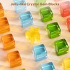 image:imageWoodtoe Rainbow Building Blocks for Toddlers 24 PCS Acrylic Gem Cubes Stacking Blocks Montessori Stacking Toy for 3 4 5 6 Year Old Educational STEM Creative Sensory Toy Gifts for Kids Boys GirlsRainbow and Tree Frame Blocks Set