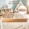 image:imageWoodtoe Sand and Water Table for Toddlers Wooden Sensory Play Activity Table with Dinosaur Puzzle 2 Collapsible Bins Acrylic Board amp Water Track Toys Summer Outdoor Toys Kids Playset for Age 3