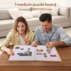 image:imageWoodtoe Small Puzzle Board with 2 Sizes 161 x 114 Puzzles Board for 100 Piece 161 x 228 Puzzle Table for 300 500 Jigsaw Puzzles Wooden Felt Puzzle Tray for Kids 3