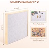 image:imageWoodtoe Small Puzzle Board with 2 Sizes 161 x 114 Puzzles Board for 100 Piece 161 x 228 Puzzle Table for 300 500 Jigsaw Puzzles Wooden Felt Puzzle Tray for Kids 3