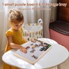image:imageWoodtoe Small Puzzle Board with 2 Sizes 161 x 114 Puzzles Board for 100 Piece 161 x 228 Puzzle Table for 300 500 Jigsaw Puzzles Wooden Felt Puzzle Tray for Kids 3