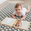 image:imageWoodtoe Tummy Time Mirror for Babies 0180 Adjustable Angle Floor Mirror Baby Mirror with 15 Educational Cards Shatterproof Baby Safe Mirror Toy Montessori Gift for Boy Girl 06 Months
