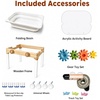 image:imageWoodtoe Water Table for Toddlers 13 Wooden Sand and Water Table with Removable Legs and Wheels Sensory Play Activity Table with Foldable Bin Acrylic Panel amp Water Toy Summer Outdoor Toys for Kids