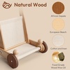 image:imageWoodtoe Wooden Baby Walker 4in1 Montessori Baby Push Walker Adjustable Speed Baby Push Toys Wood Balance Bike Educational Learning to Walk Birthday Toys Gift for Toddler 1 2 3 Year Old