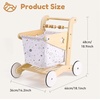 image:imageWoodtoe Wooden Baby Walker Adjustable Speed AntiRollover Push Walker Toy for Babies Learning to Walk Natural Toddler Push and Pull Toys Wagon Montessori Birthday Toy Gift for Boy Girl 1 2 3 YearsWooden Baby Shopping Walker
