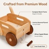 image:imageWoodtoe Wooden Baby Walker Adjustable Speed AntiRollover Push Walker Toy for Babies Learning to Walk Natural Toddler Push and Pull Toys Wagon Montessori Birthday Toy Gift for Boy Girl 1 2 3 YearsAdjustable Baby Walker