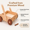 image:imageWoodtoe Wooden Baby Walker Adjustable Speed AntiRollover Push Walker Toy for Babies Learning to Walk Natural Toddler Push and Pull Toys Wagon Montessori Birthday Toy Gift for Boy Girl 1 2 3 YearsAntiRollover Baby Walker