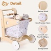 image:imageWoodtoe Wooden Baby Walker Adjustable Speed AntiRollover Push Walker Toy for Babies Learning to Walk Natural Toddler Push and Pull Toys Wagon Montessori Birthday Toy Gift for Boy Girl 1 2 3 YearsWooden Baby Shopping Walker