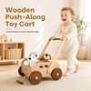 image:imageWoodtoe Wooden Baby Walker Adjustable Speed AntiRollover Push Walker Toy for Babies Learning to Walk Natural Toddler Push and Pull Toys Wagon Montessori Birthday Toy Gift for Boy Girl 1 2 3 YearsAdjustable Baby Walker