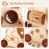 image:imageWoodtoe Wooden Baby Walker Adjustable Speed AntiRollover Push Walker Toy for Babies Learning to Walk Natural Toddler Push and Pull Toys Wagon Montessori Birthday Toy Gift for Boy Girl 1 2 3 Years9IN1 Activity Walker