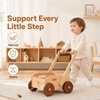 image:imageWoodtoe Wooden Baby Walker Adjustable Speed AntiRollover Push Walker Toy for Babies Learning to Walk Natural Toddler Push and Pull Toys Wagon Montessori Birthday Toy Gift for Boy Girl 1 2 3 YearsAdjustable Baby Walker