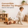 image:imageWoodtoe Wooden Baby Walker Adjustable Speed AntiRollover Push Walker Toy for Babies Learning to Walk Natural Toddler Push and Pull Toys Wagon Montessori Birthday Toy Gift for Boy Girl 1 2 3 YearsAntiRollover Baby Walker