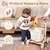 image:imageWoodtoe Wooden Baby Walker Adjustable Speed AntiRollover Push Walker Toy for Babies Learning to Walk Natural Toddler Push and Pull Toys Wagon Montessori Birthday Toy Gift for Boy Girl 1 2 3 YearsWooden Baby Shopping Walker