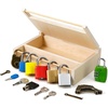 image:imageWoodtoe Montessori Lock and Key Toy Set for Kids Educational Lock Set Keys Wooden Montessori Materials for 3 4 5 6 Year Old Preschool Home Classroom STEM Learning Birthday Toy Gift for Toddlers 368 Pack Locks and Keys