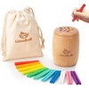 image:imageWoodtoe Montessori Sticks Toys for 13 Year Old 18 Month Old Toys 7 Colors Sorting Learning Toys for Toddlers Wooden Sensory Toys Fine Motor Skills 1 2 3 Year Old Birthday Gift Toy for Boy Girl11 Color Sticks