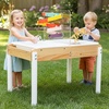 image:imageWoodtoe Sand and Water Table for Toddlers Wooden Sensory Play Activity Table with Dinosaur Puzzle 2 Collapsible Bins Acrylic Board amp Water Track Toys Summer Outdoor Toys Kids Playset for Age 3