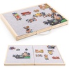 image:imageWoodtoe Small Puzzle Board with 2 Sizes 161 x 114 Puzzles Board for 100 Piece 161 x 228 Puzzle Table for 300 500 Jigsaw Puzzles Wooden Felt Puzzle Tray for Kids 3