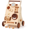 image:imageWoodtoe Wooden Baby Walker Adjustable Speed AntiRollover Push Walker Toy for Babies Learning to Walk Natural Toddler Push and Pull Toys Wagon Montessori Birthday Toy Gift for Boy Girl 1 2 3 Years9IN1 Activity Walker