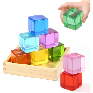 image:imageWoodtoe Large Rainbow Building Blocks for Toddlers 13 16 PCS Jumbo Gem Blocks amp 3 Wooden Shapes Montessori Toys for 1 2 3 Year Old Boy Girl Acrylic Stacking Toy Set 1 2 Year Old Birthday Gifts9 PCS Large Acrylic Blocks Set