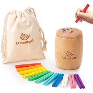 image:imageWoodtoe Montessori Sticks Toys for 13 Year Old 18 Month Old Toys 7 Colors Sorting Learning Toys for Toddlers Wooden Sensory Toys Fine Motor Skills 1 2 3 Year Old Birthday Gift Toy for Boy Girl11 Color Sticks