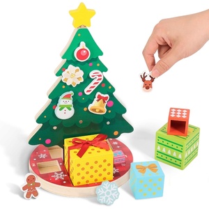 image:imageWoodtoe Montessori Toys for 3 4 5 6 Year Old Pumpkin Picking Magnetic Leaves Tree Toy Toddler Fine Motor Skill Toy Wooden Sensory Color Sorting Toys Autumn Pumpkin Toy Birthday Gifts for Kids 36Christmas Tree Matching Game